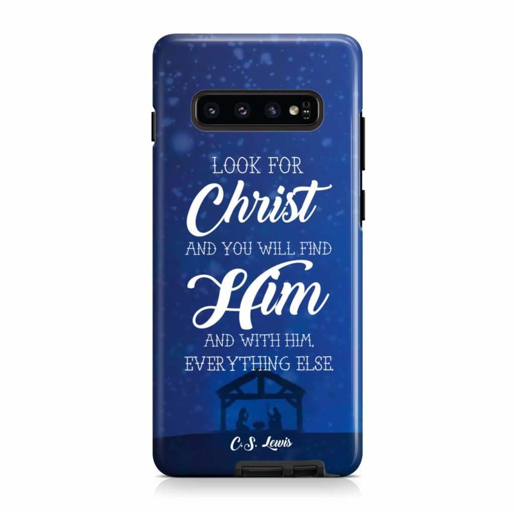 C.S. Lewis Look For Christ Phone Case Christian Phone Cases - Scripture Phone Cases - Iphone Cases Christian