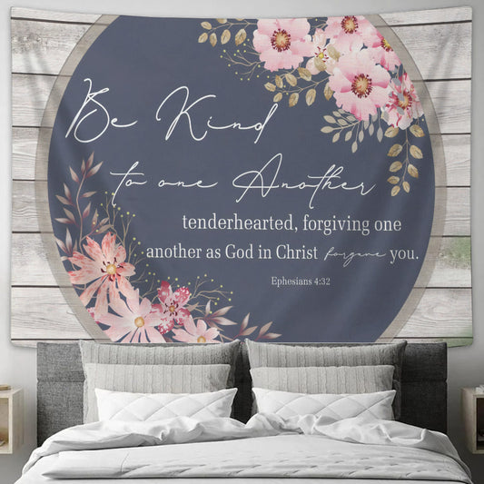 Be Kind To One Another - Tapestry Wall Hanging - Christian Wall Art - Tapestries - Ciaocustom