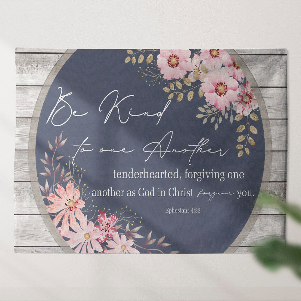 Be Kind To One Another - Tapestry Wall Hanging - Christian Wall Art - Tapestries - Ciaocustom