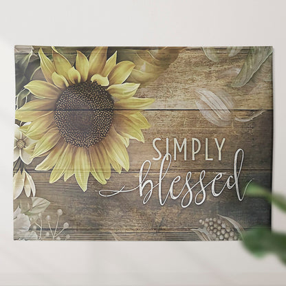 Simply Blessed - Sunflower - Tapestry Wall Hanging - Christian Wall Art - Tapestries - Ciaocustom