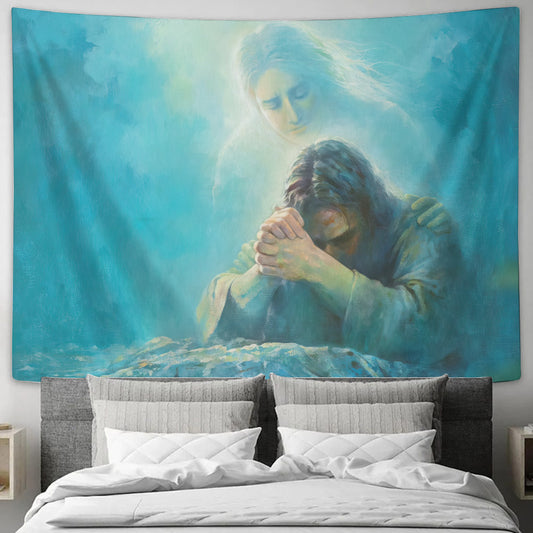 Jesus Prayer - Tapestry Wall Hanging - Christian Wall Art - Tapestries - Ciaocustom