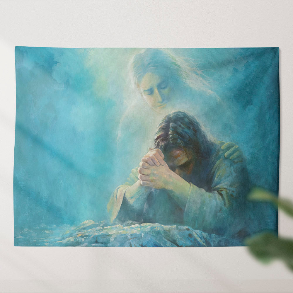 Jesus Prayer - Tapestry Wall Hanging - Christian Wall Art - Tapestries - Ciaocustom