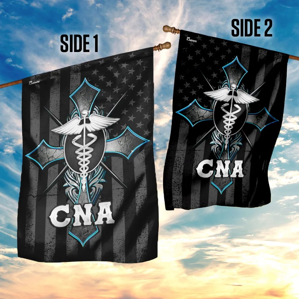 CNA & Christian Cross Flag - Outdoor Christian House Flag - Christian Garden Flags