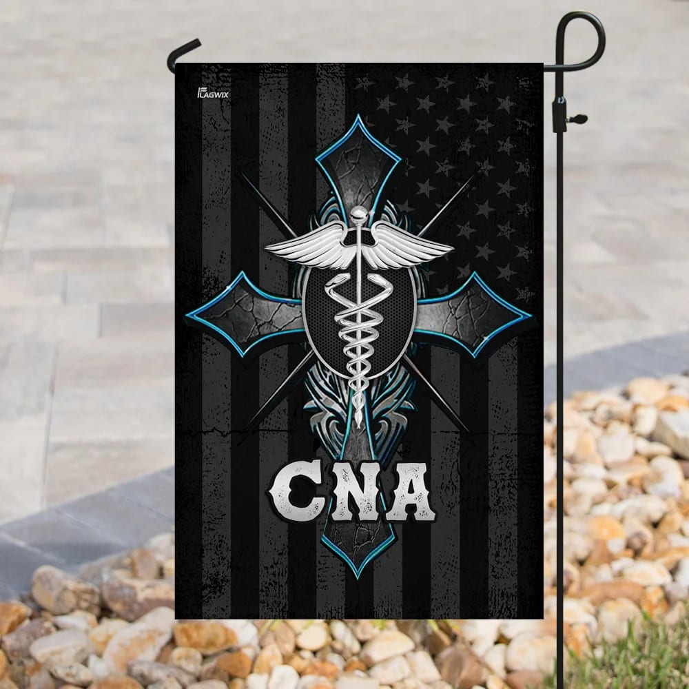 CNA & Christian Cross Flag - Outdoor Christian House Flag - Christian Garden Flags