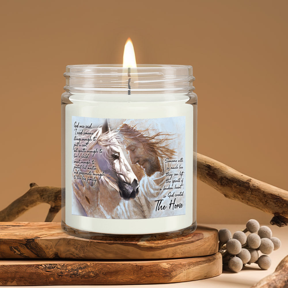 God Once Said - Jesus And Horse - Christian Candles - Bible Verse Candles - Natural Candle - Soy Wax Candle 9oz - Ciaocustom