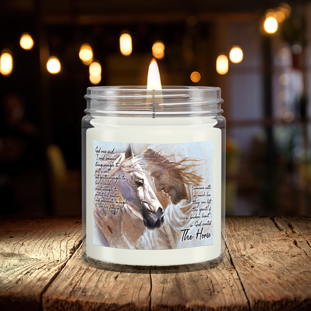 God Once Said - Jesus And Horse - Christian Candles - Bible Verse Candles - Natural Candle - Soy Wax Candle 9oz - Ciaocustom