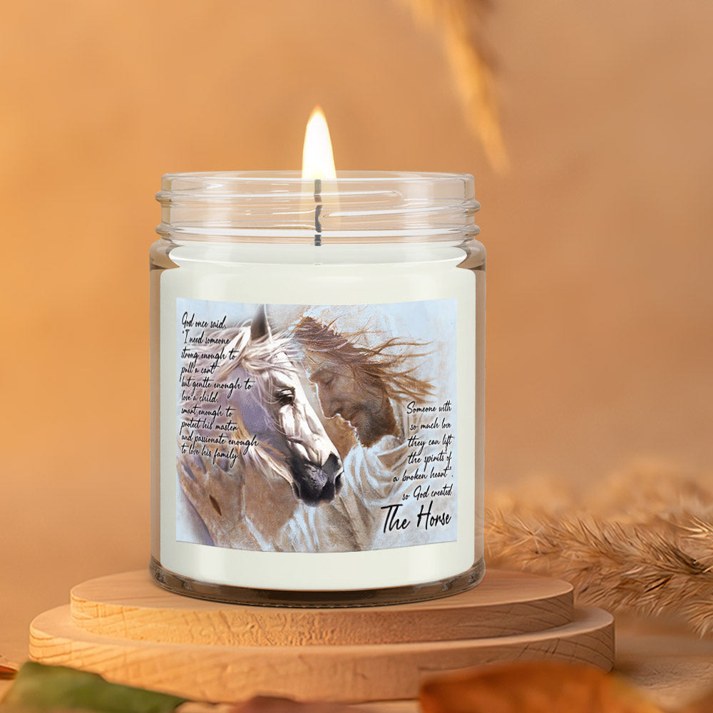 God Once Said - Jesus And Horse  - Scented Candles - Scented Soy Candle - Natural Candle - Soy Wax Candle 9oz - Ciaocustom