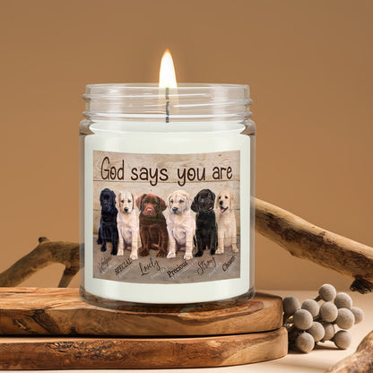 God Says You Are - Dog - Jesus And Horse - Christian Candles - Bible Verse Candles - Natural Candle - Soy Wax Candle 9oz - Ciaocustom