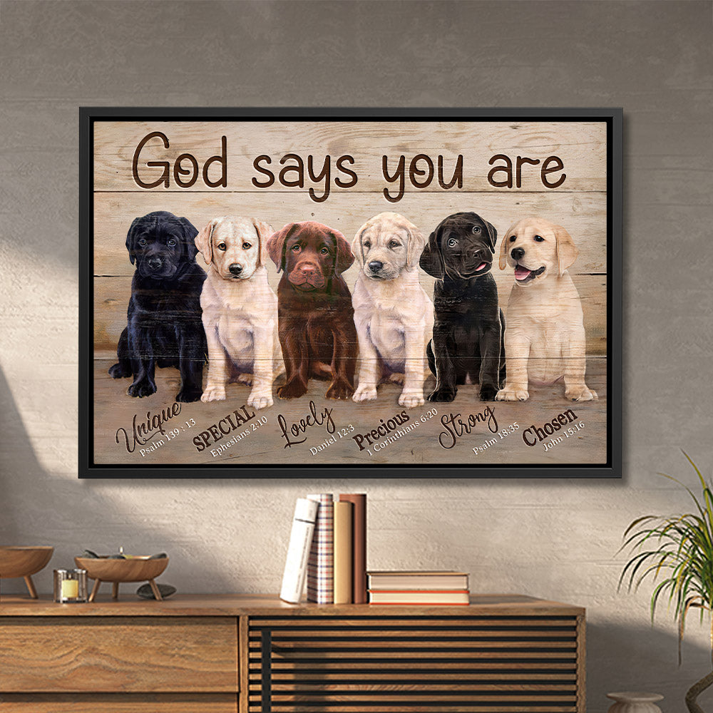 God Says You Are - Dog - Jesus Canvas Art - Jesus Poster - Jesus Canvas - Christian Gift - Ciaocustom