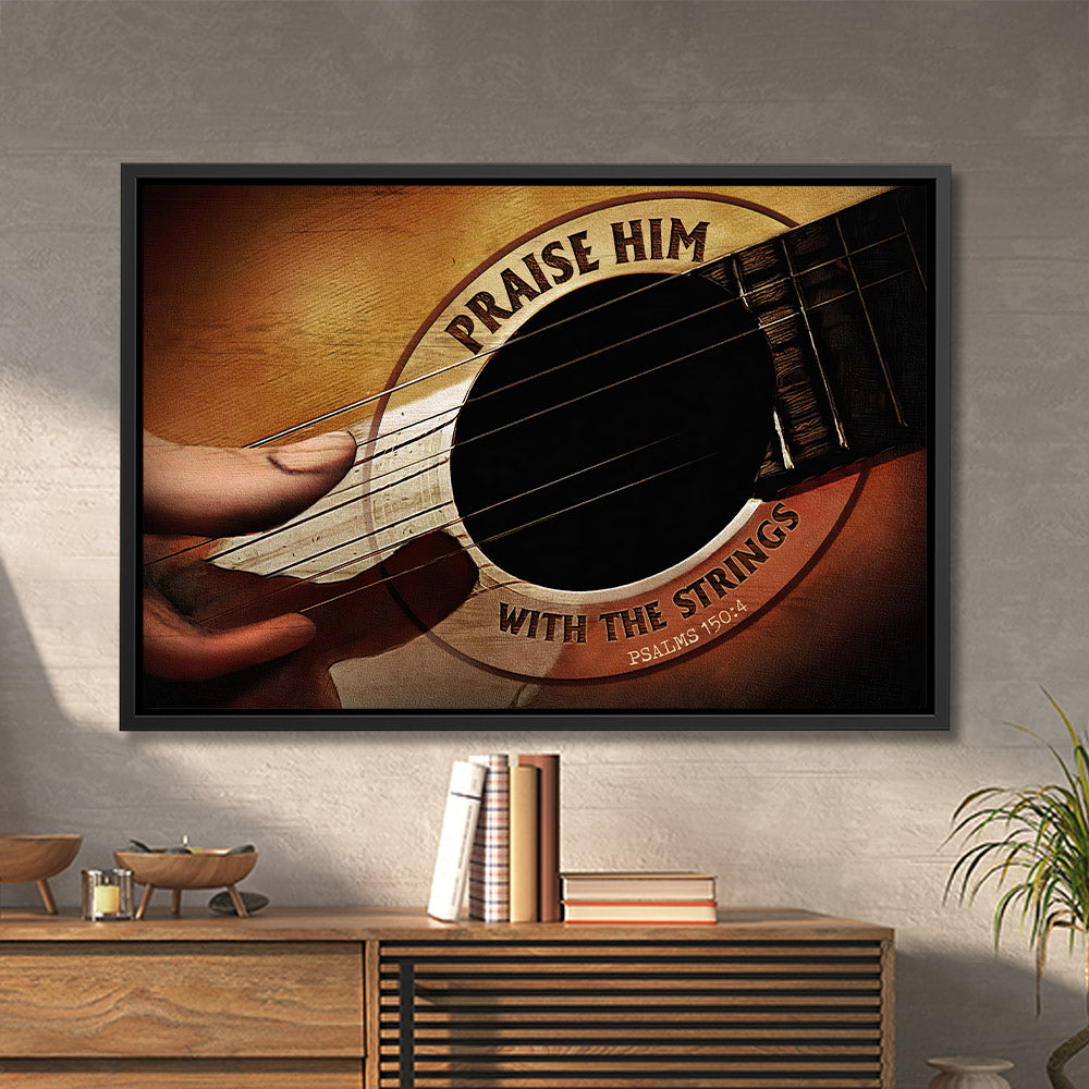 Praise Him With The Strings - Jesus Canvas Art - Jesus Poster - Jesus Canvas - Christian Gift - Ciaocustom