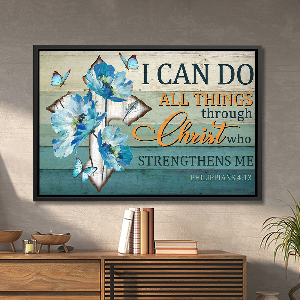 I Can Do All Things Through Christ Who Strengthens Me - Jesus Poster - Wall Art - Jesus Canvas - Christian Gift - Ciaocustom