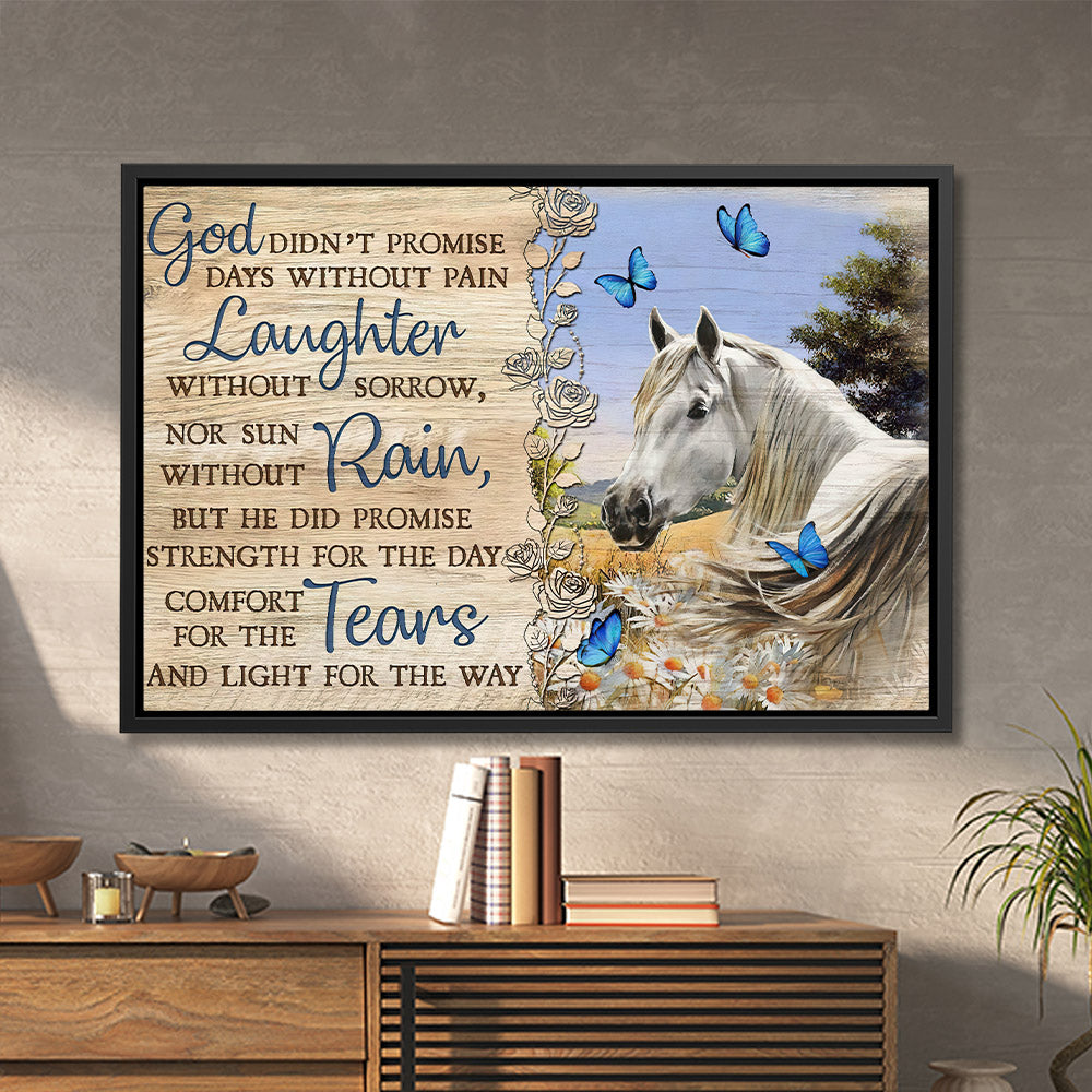 God Didn't Promise Days Whithout Pain Laughter - Jesus Poster - Wall Art - Jesus Canvas - Christian Gift - Ciaocustom