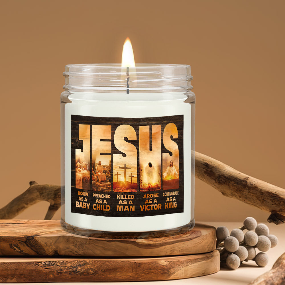 Jesus Born As A Baby - Christian Candles - Bible Verse Candles - Natural Candle - Soy Wax Candle 9oz - Ciaocustom