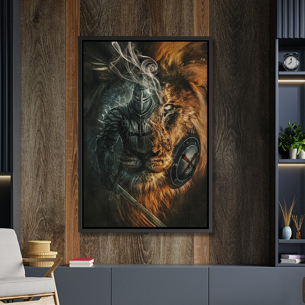 Warrior And Lion - Jesus Canvas Art - Jesus Poster - Jesus Canvas - Christian Gift - Ciaocustom