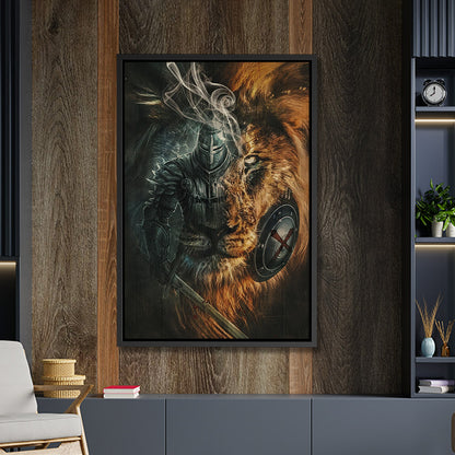 Warrior And Lion - Jesus Canvas Art - Jesus Poster - Jesus Canvas - Christian Gift - Ciaocustom
