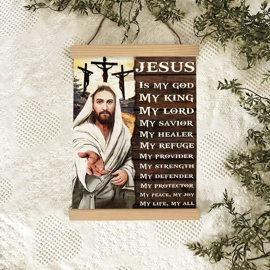 Jesus Is My God My King Poster - Jesus Christ Canvas