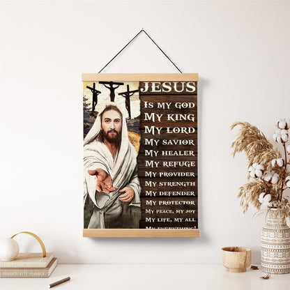 Jesus Is My God My King Poster - Jesus Christ Canvas