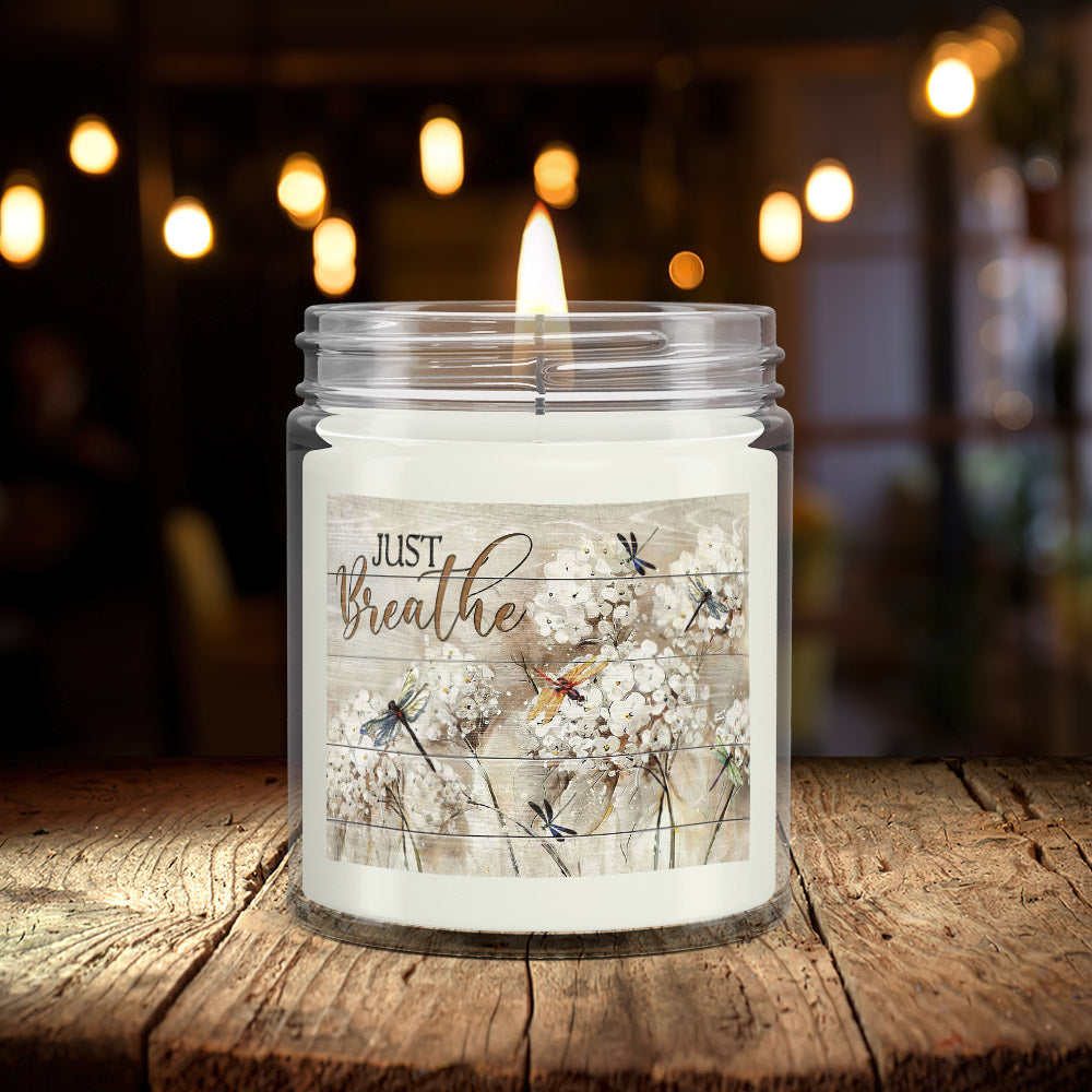 Just Breathe - Christian Candles - Bible Verse Candles - Natural Candle - Soy Wax Candle 9oz - Ciaocustom