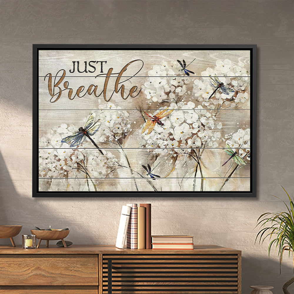 Just Breathe - Dragonfly - Jesus Poster - Wall Art - Jesus Canvas - Christian Gift - Ciaocustom