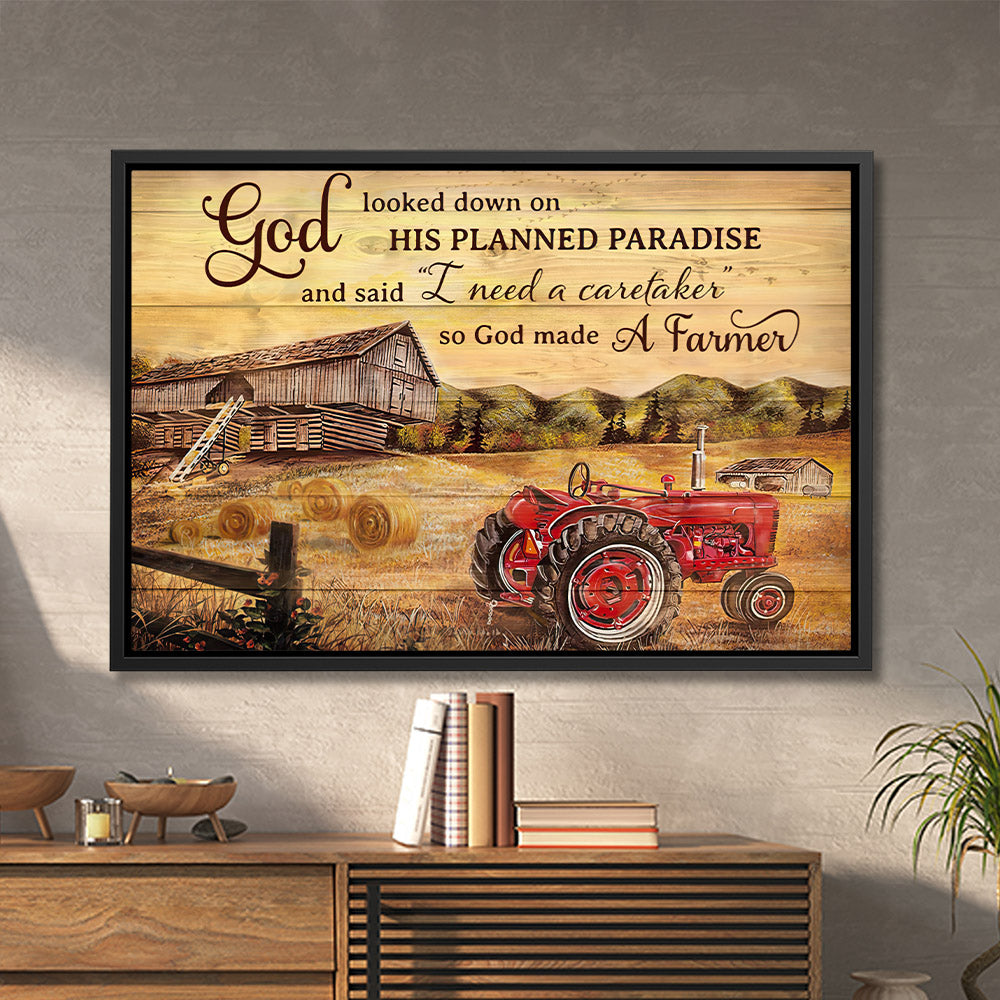 God Looker Down On His Planned Paradise - Jesus Poster - Wall Art - Jesus Canvas - Christian Gift - Ciaocustom