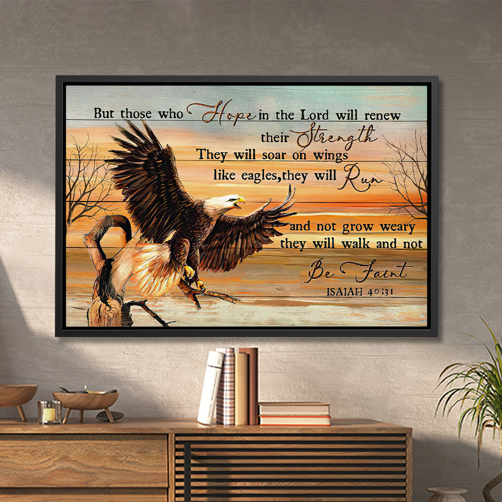 But Those Who Hope In The Lord - Eagle - Jesus Poster - Wall Art - Jesus Canvas - Christian Gift - Ciaocustom