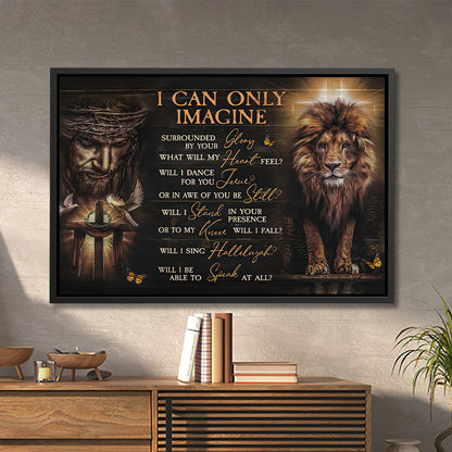 I Can Only Imagine - Jesus And Lion - Eagle - Jesus Poster - Wall Art - Jesus Canvas - Christian Gift - Ciaocustom