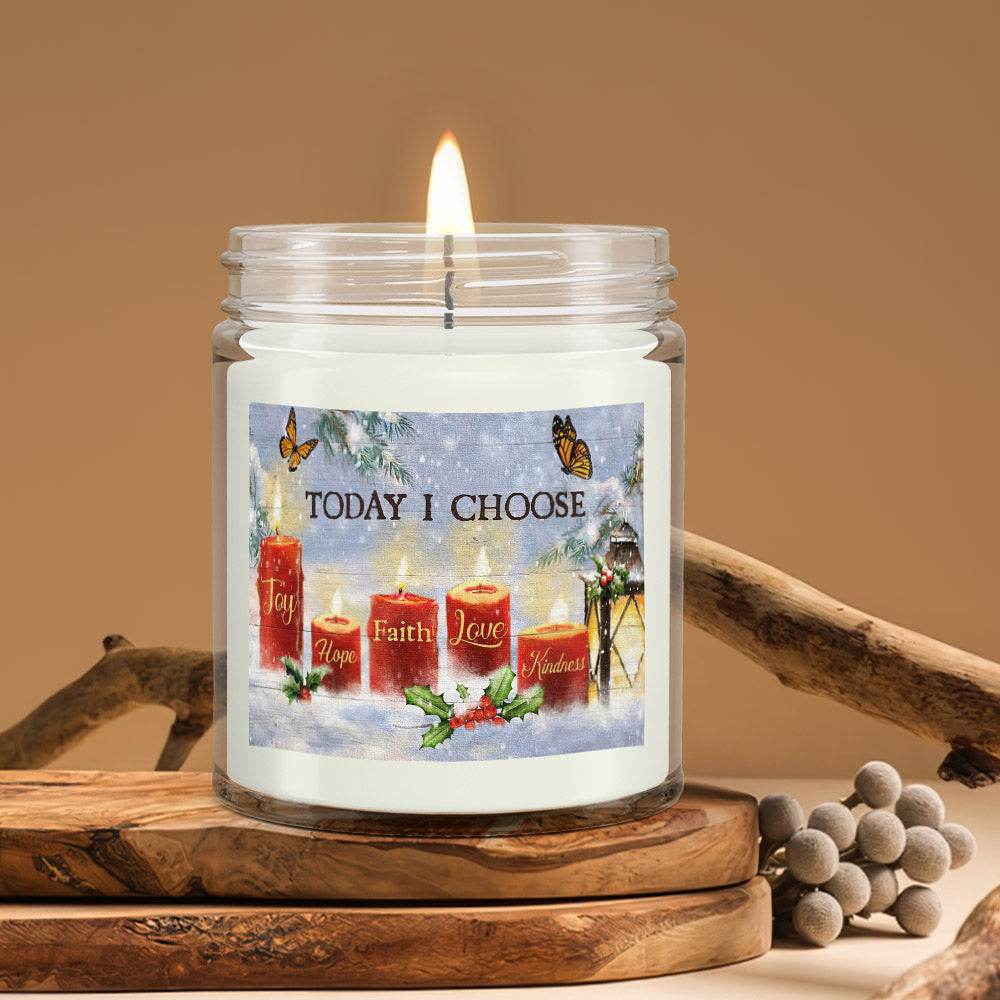 Today I Choose - Bible Verse Candles - Natural Candle - Soy Wax Candle 9oz - Ciaocustom