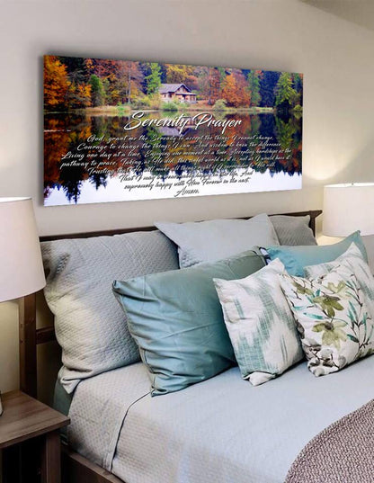 Cabin & Serenity Prayer Wall Art - Christian Canvas Wall Art