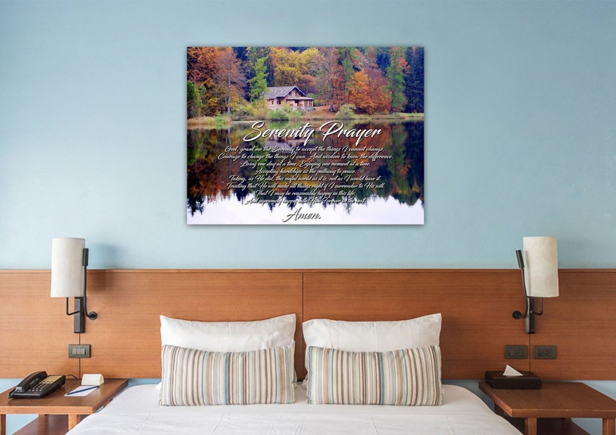 Cabin & Serenity Prayer Wall Art - Christian Canvas Wall Art