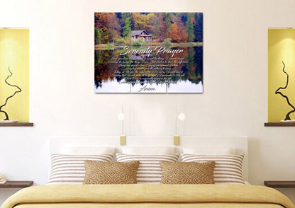 Cabin & Serenity Prayer Wall Art - Christian Canvas Wall Art