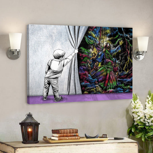 Calm In The Storm - Jesus Canvas Poster - Jesus Wall Art - Christ Pictures - Christian Canvas Prints - Faith Canvas - Gift For Christian - Ciaocustom