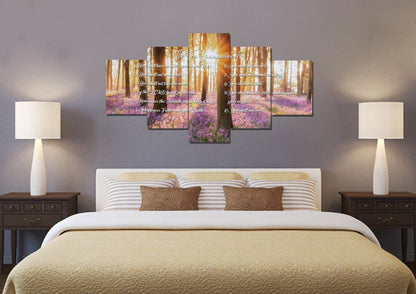 Calm Morning Sunrise & 10 Commandments Wall Art - Christian Canvas Wall Art