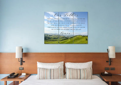 Calm Plains & The Lords Prayer Wall Art - Christian Canvas Wall Art