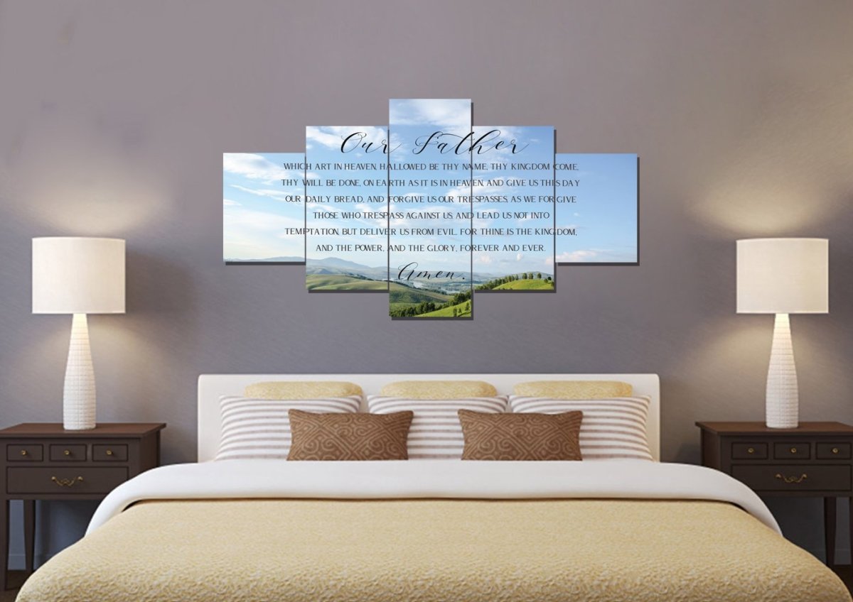 Calm Plains & The Lords Prayer Wall Art - Christian Canvas Wall Art