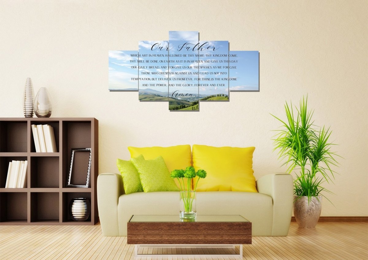 Calm Plains & The Lords Prayer Wall Art - Christian Canvas Wall Art