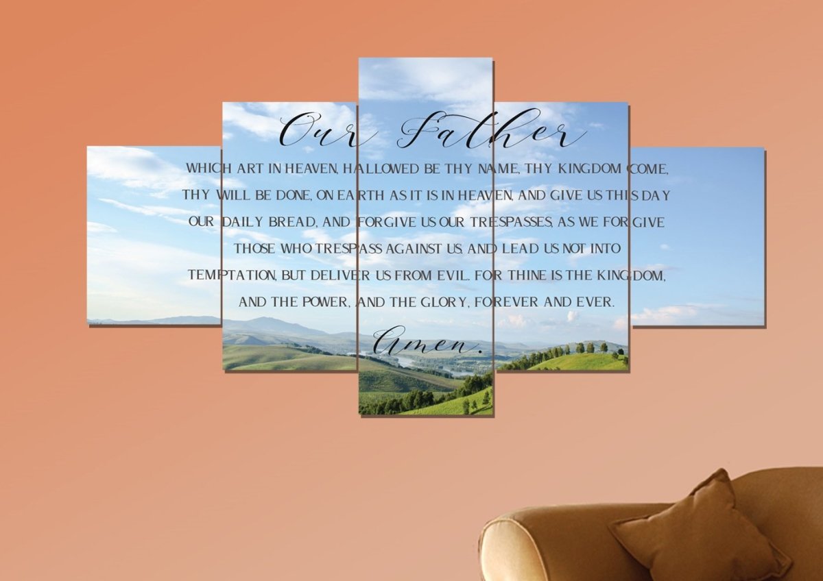 Calm Plains & The Lords Prayer Wall Art - Christian Canvas Wall Art