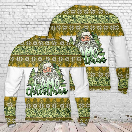 Camo Merry Ugly Christmas Sweater For Men And Women, Best Gift For Christmas, The Beautiful Winter Christmas Outfit