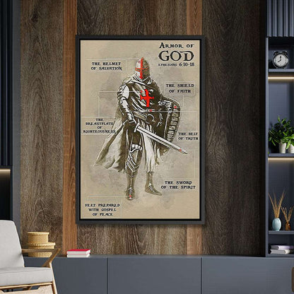Armor Of God Framed Canvas Framed Canvas - Jesus Canvas Art - Jesus Art Print - Jesus Canvas - Christian Gift - Ciaocustom