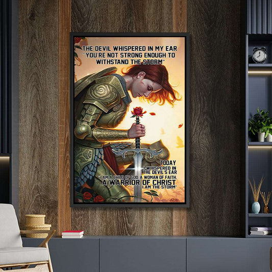 A Warrior Of Christ Framed Canvas - Jesus Canvas Art - Jesus Poster - Jesus Canvas - Christian Gift - Ciaocustom