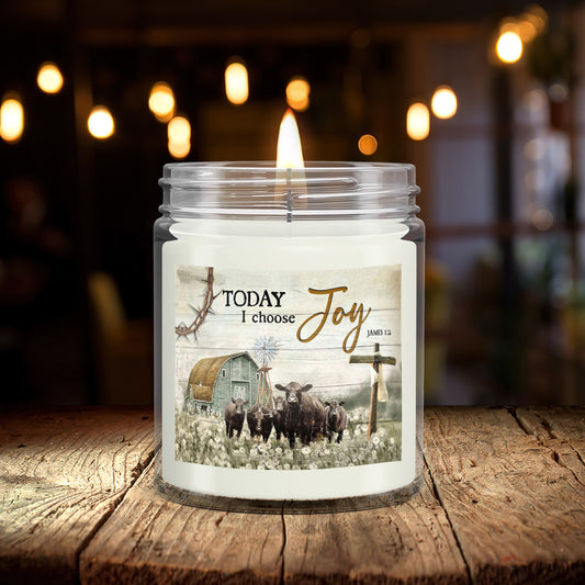 Today I Choose Joy - Cow - Scented Candles - Scented Soy Candle - Natural Candle - Soy Wax Candle 9oz - Ciaocustom