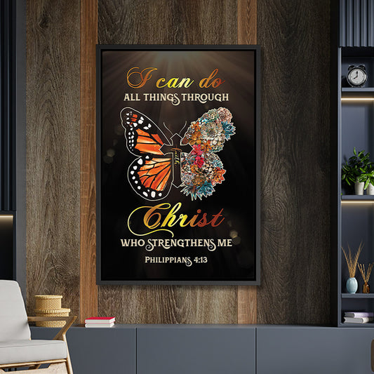 I Can Do All Things Through - Jesus Canvas Art - Jesus Poster - Jesus Canvas - Christian Gift - Ciaocustom