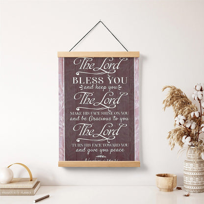The Lord Bless You Poster Hanger - Bible Verse Canvas - Ciaocustom