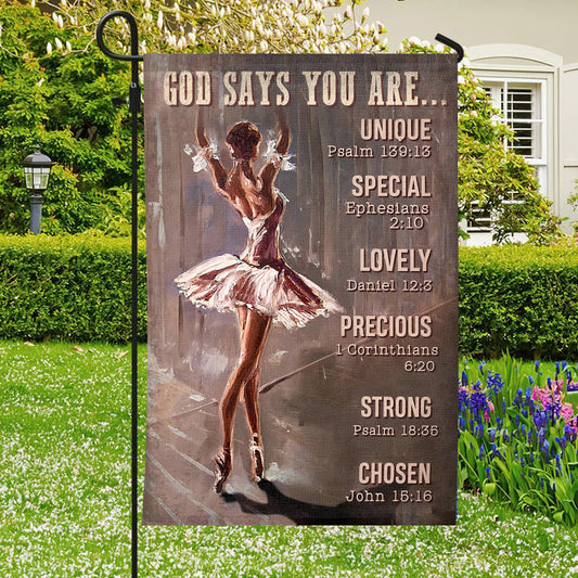 God Says You Are Flag - Christian's Flag - Garden Decor - Christian Gift - Ciaocustom
