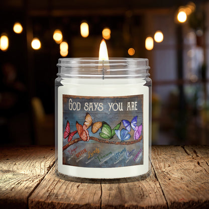 God Says You Are - Butterfly - Scented Candles - Scented Soy Candle - Natural Candle - Soy Wax Candle 9oz - Ciaocustom