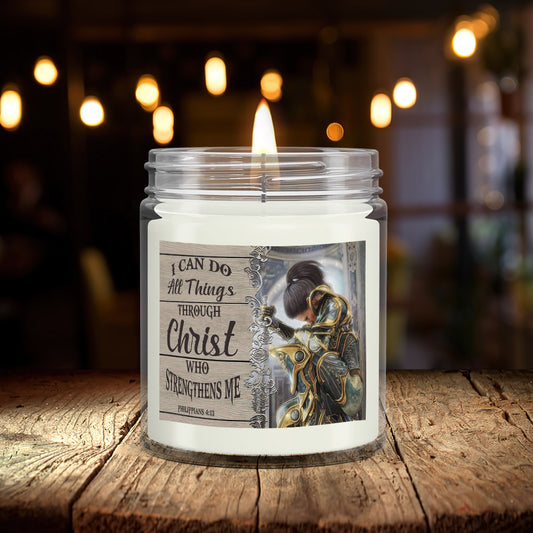I Can Do All Things Through Christ - Scented Candles - Scented Soy Candle - Natural Candle - Soy Wax Candle 9oz - Ciaocustom