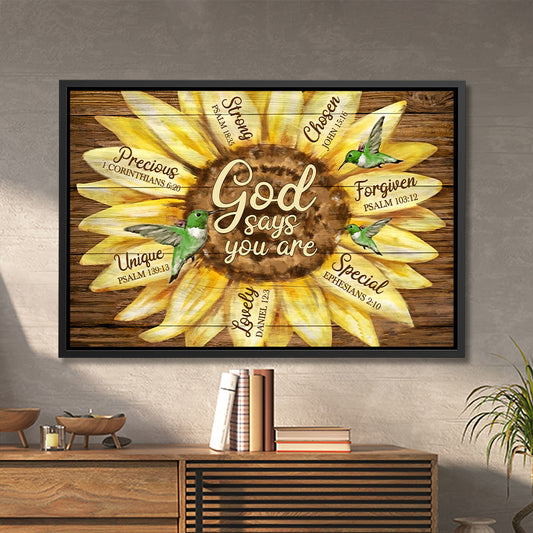 God Says You Are - Jesus Canvas Art - Jesus Poster - Jesus Canvas - Christian Gift - Ciaocustom