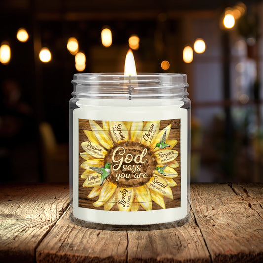 God Says You Are - Hummingbird - Scented Candles - Scented Soy Candle - Natural Candle - Soy Wax Candle 9oz - Ciaocustom