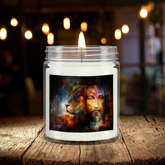 Jesus And Lion - Scented Candles - Scented Soy Candle - Natural Candle - Soy Wax Candle 9oz - Ciaocustom