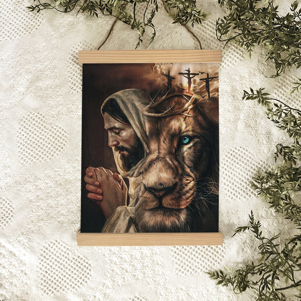 Jesus And Lion Pictures - Jesus Hanging Canvas - Ciaocustom