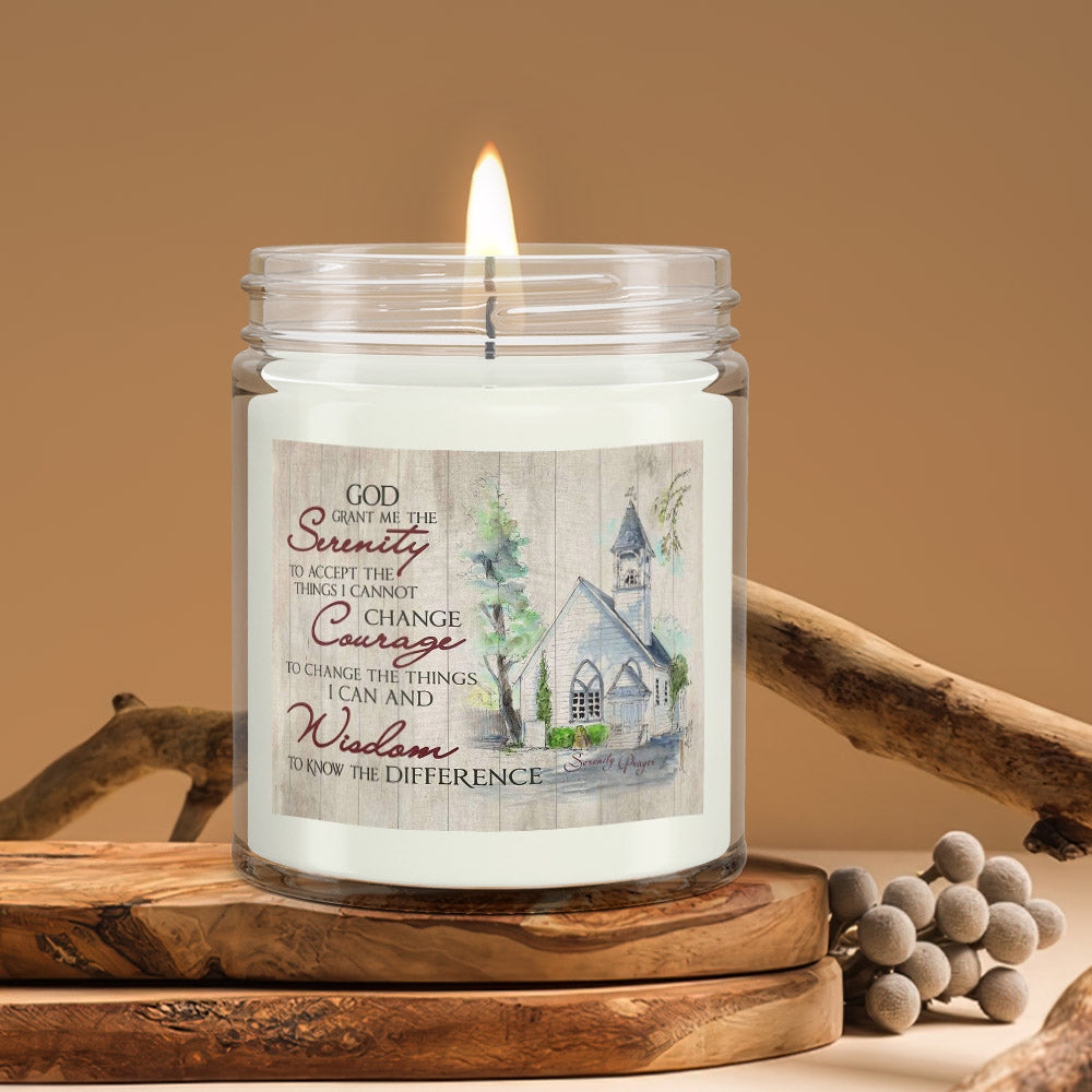 God Grant Me The Serenity - Christian Candles - Bible Verse Candles - Natural Candle - Soy Wax Candle 9oz - Ciaocustom